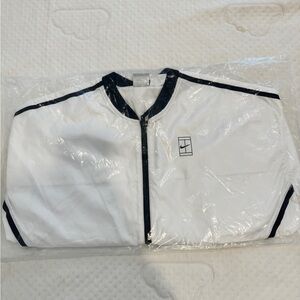 NIKE | White and Black Custom Windbreaker | Large